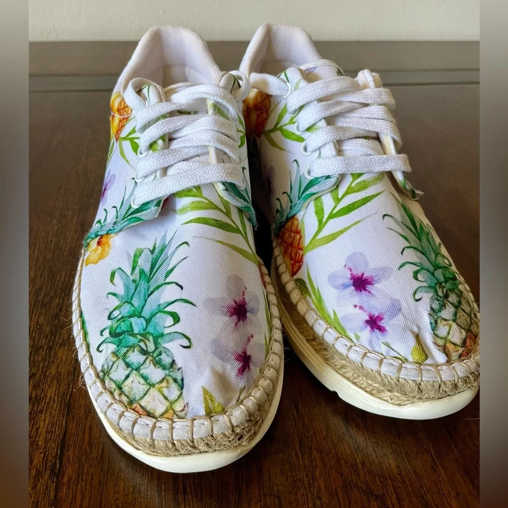 Free People Espadrille Jackson Sneakers Size: 6 US (36 UK) Floral Tropical Print - Picture 2 of 7